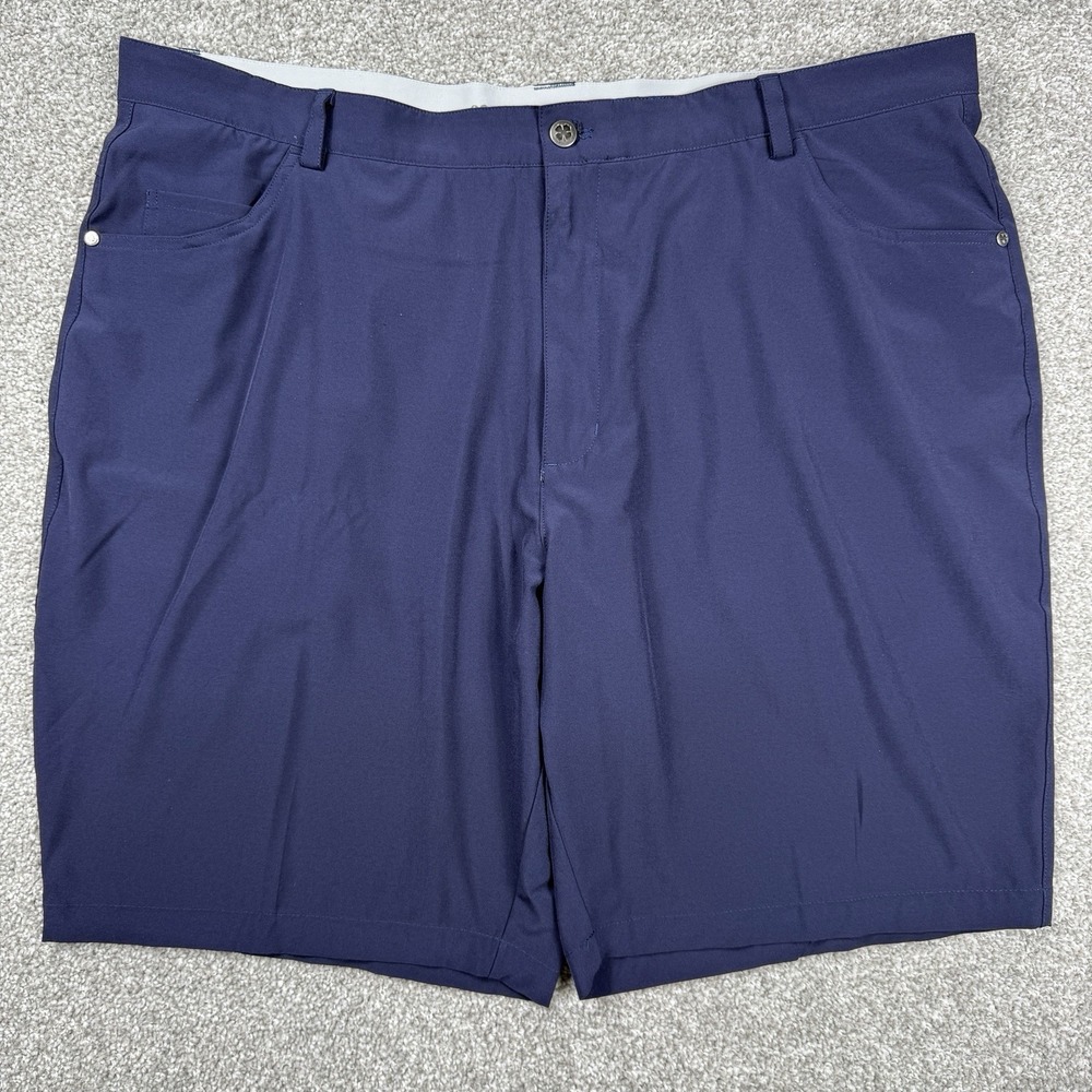 Black Clover Golf Shorts Mens 42 Blue Stretch Performance Flat Front Casual